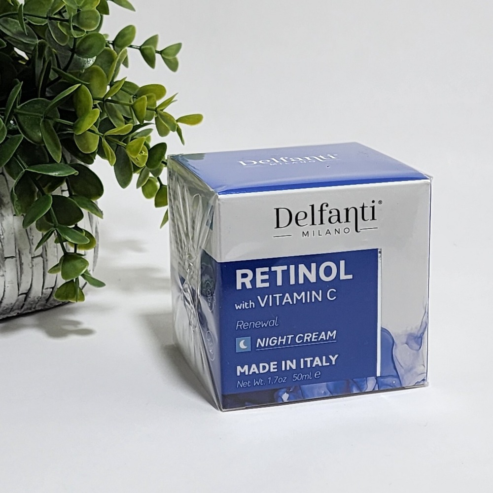 Delfanti Retinol with Vitamin C Renewal Night Cream - Anti-wrinkles 1.7 oz Italy